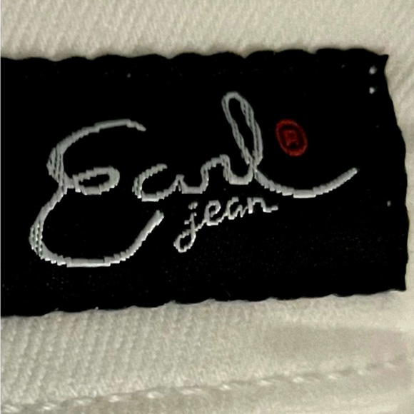 EARL Jeans: WHITE (Skinny Ankle) w/BLUE 🧵EMBROIDERED HEM-Denim, SIZE 12P, NWT! - Picture 13 of 14